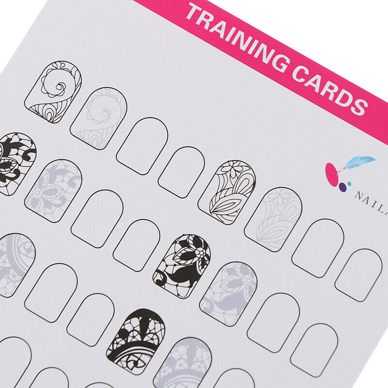 12Sheet Nail Art Training Practice Lines Drawing Painting Template Learning B SJ