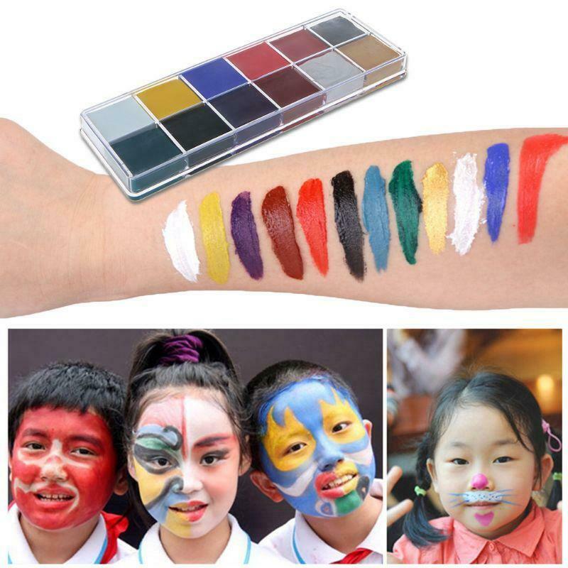 Face Body 12 Colors Oil Painting Paint Pigment for Beauty Kit Makeup Cosmetic