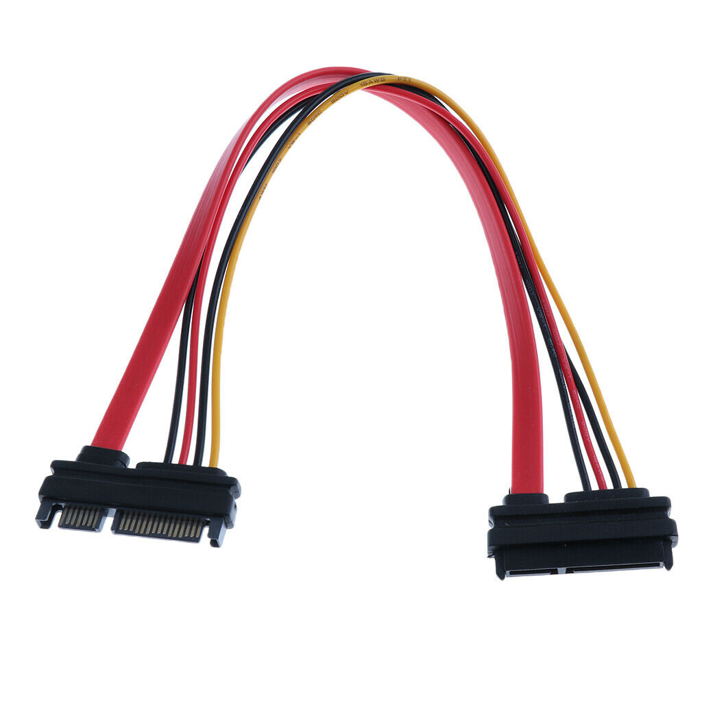 22 Pin 7+15 pin Male To Female SATA Data HDD Power Combo Extension Cable
