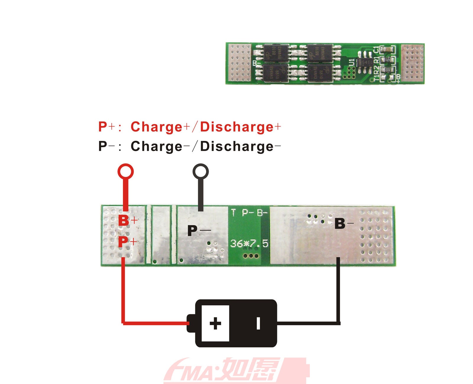 22Pcs 3.2V LiFe Battery PCM LiFePO4 Protection Circuit Module Current 10A SM444