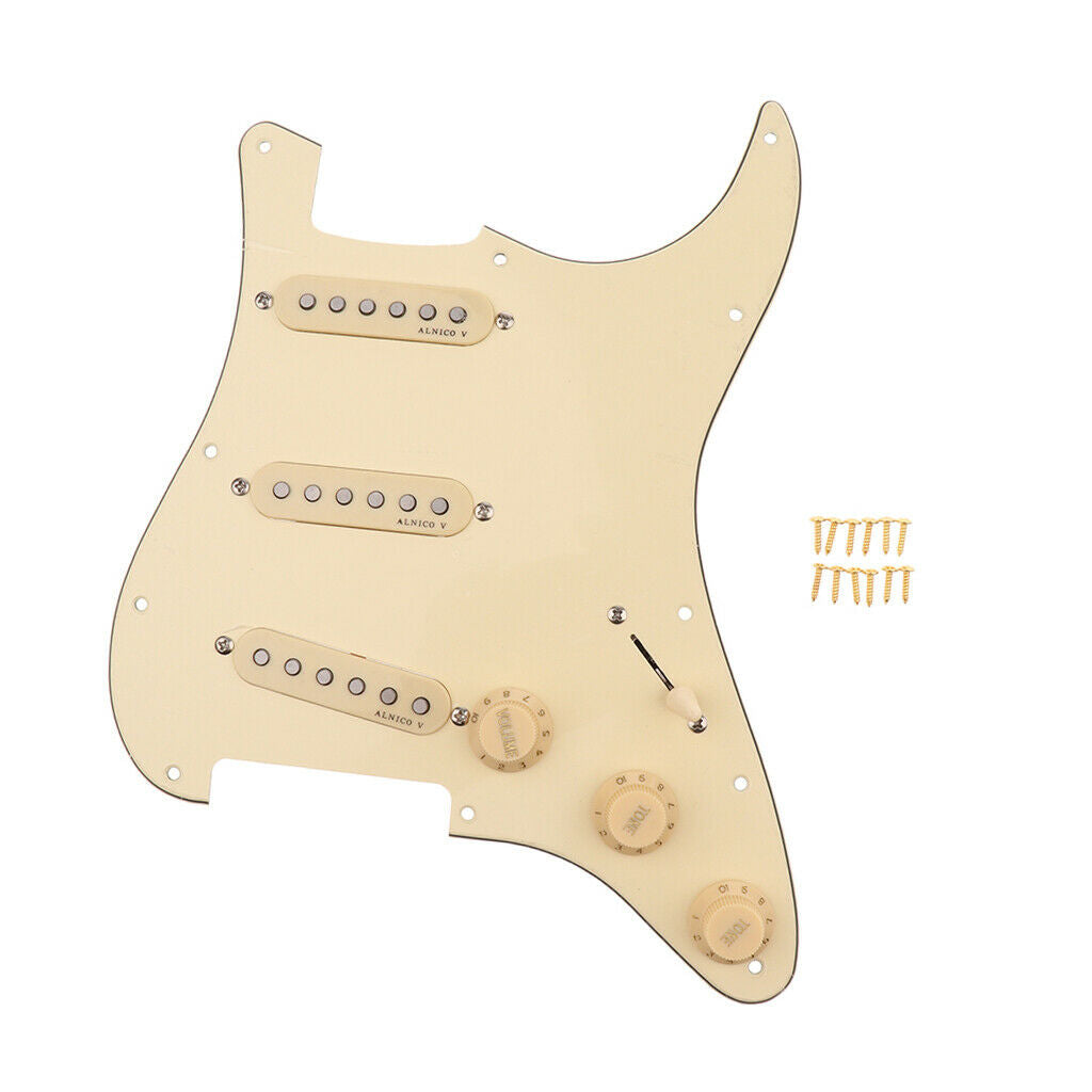 Guitar Upgrade Loaded SSS Pickguard Alnico V Pickups Set Guitar Accessory