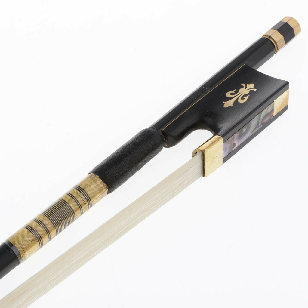 Violin Bow, 4/4 Violin Bow, Violin Bow Carbon Fiber Round Stick Ebony Frog