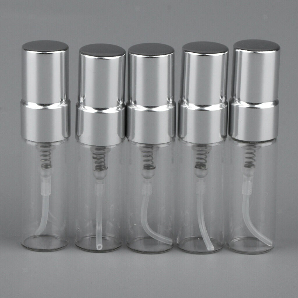 15 Pack 3ML Portable Glass Perfume Empty Bottles, Refillable Pump Dispenser for