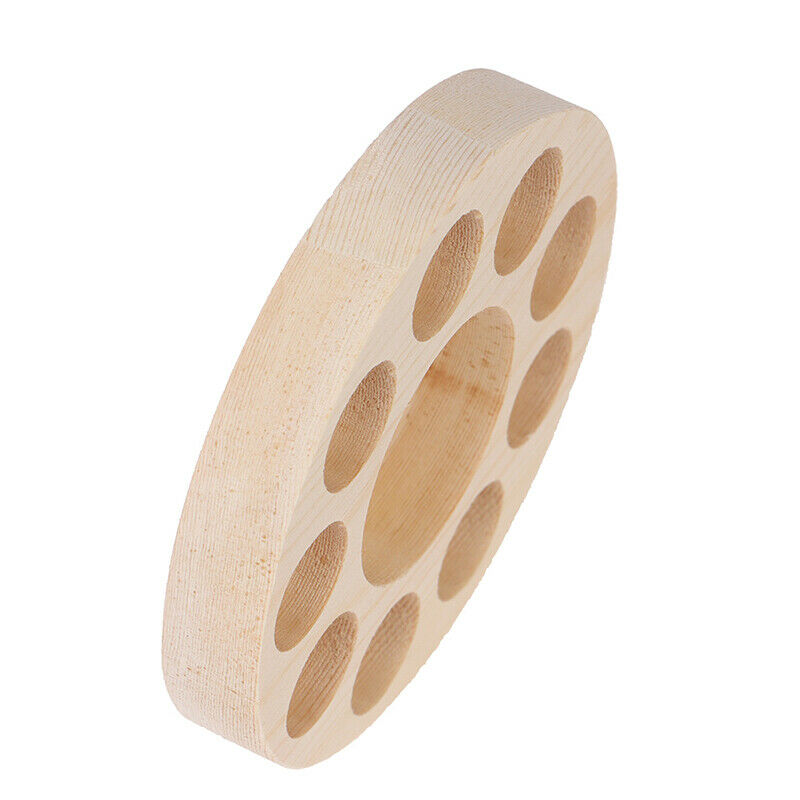 Round Wooden Essential Oil Display Stand Holder Organizer Shelf Rack 10Sl.l8