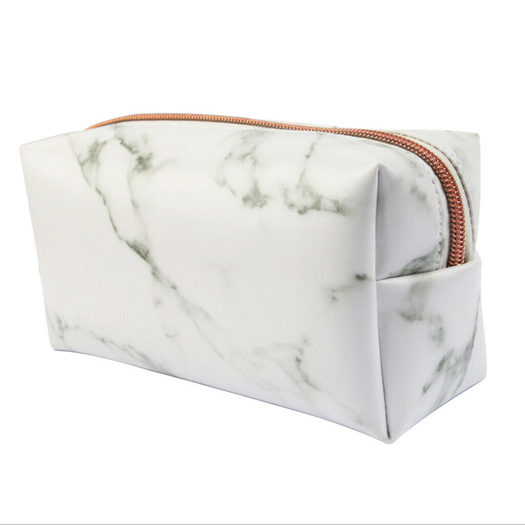 Zipper Marbling Makeup Storage Bag Cosmetic Organizer Pouch-PU