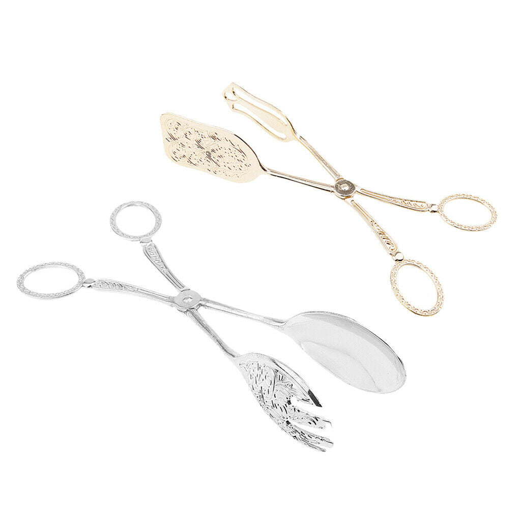 Set of 2 Buffet Tongs Buffet Party Catering Serving Tongs Salad Cake Bread