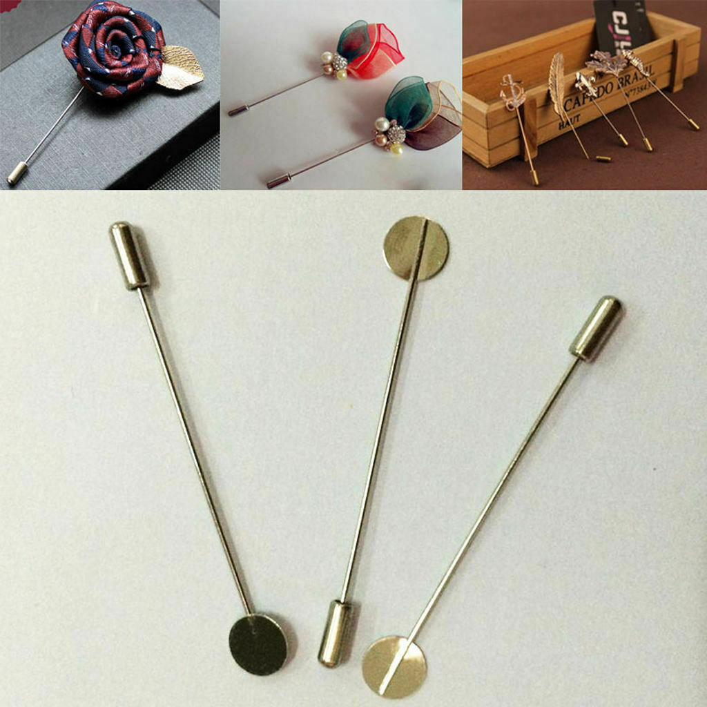 60pcs Bulk Suit Lapel Tie Hat Scarf Empty Tray Pad DIY Glue On