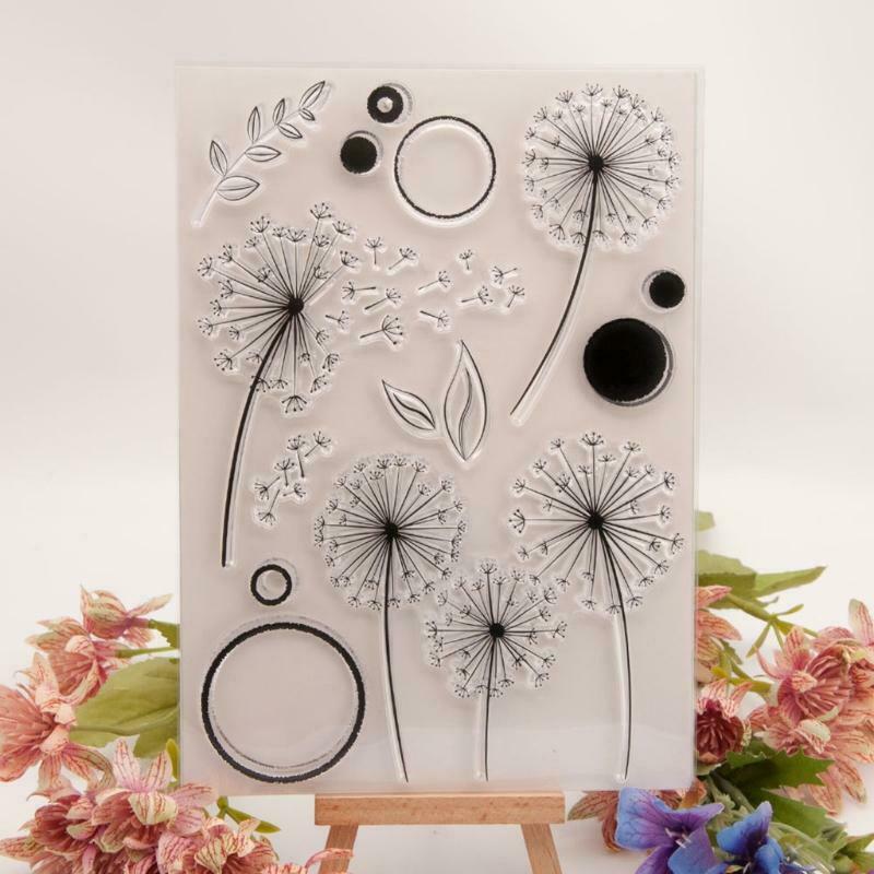 Multi-purpose Classic Clear Hollow-out Dandelions Stamp for DIY Craft Decoration