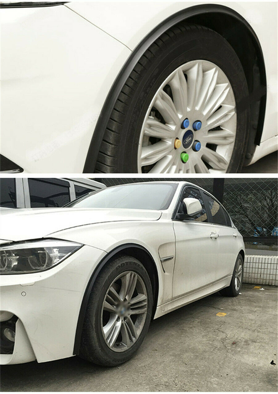 2Pc Flexible soft rubber Fender Flares Lip Trim Protective wheel tyre protective