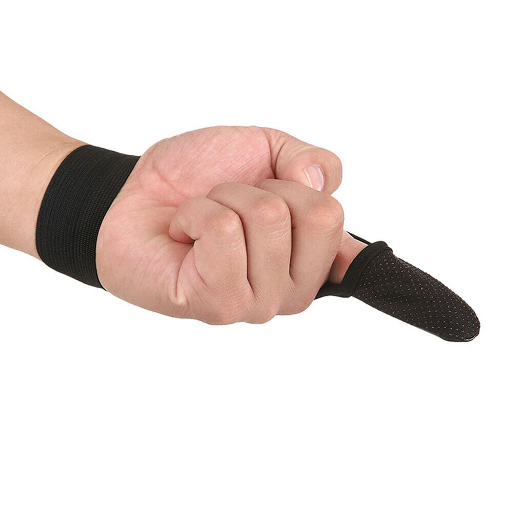 Casting Single Finger Fishing Glove Index Protector for Braided Line Black