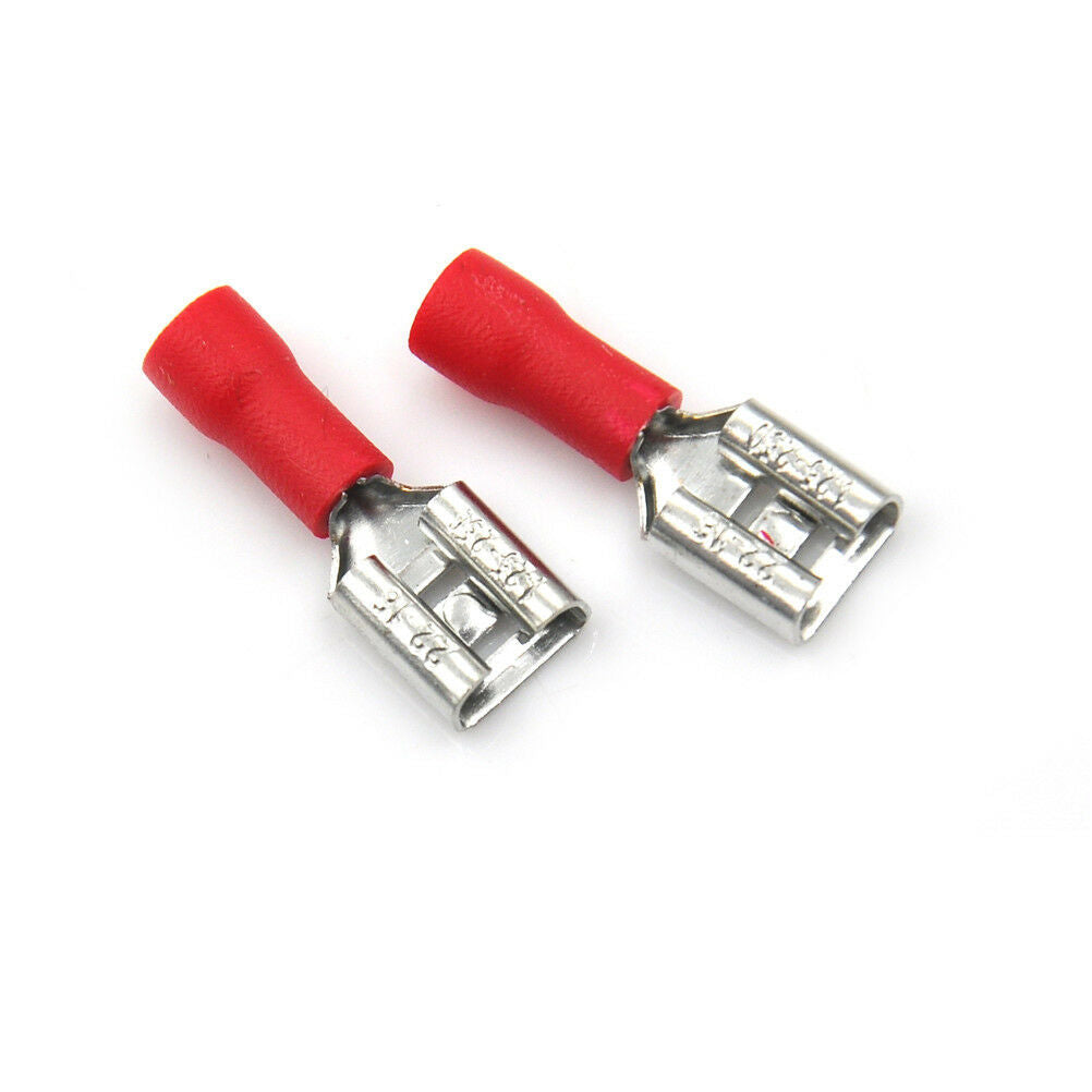 20Pcs 6.3mm Insulated Female Spade Terminal Crimp Wire Connector 22-18AWG .l8