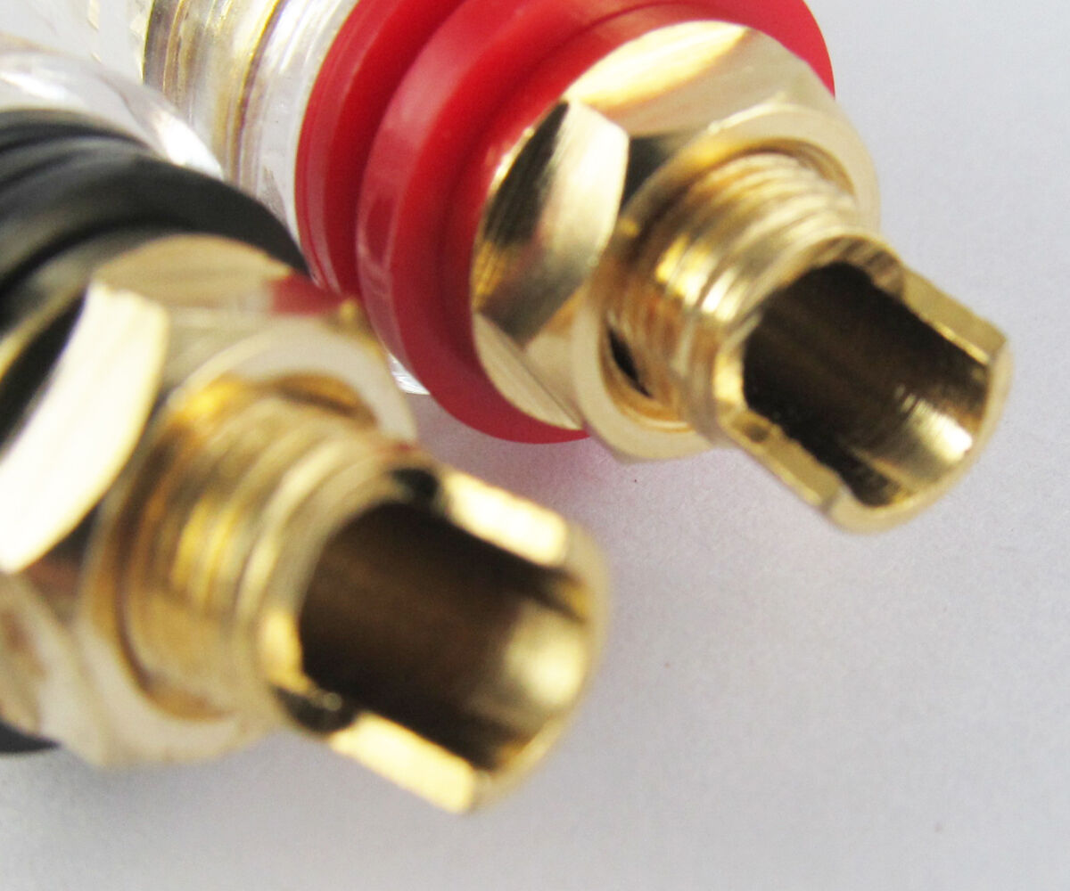 12 pcs HIFI Speaker Cable Terminal Copper 4mm banana jack Binding Post 45mm