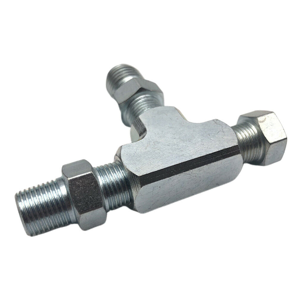 AN4 AN-4 Male To 1/8 NPT  Tee T Piece 3 Way Alloy Fittings Adaptor