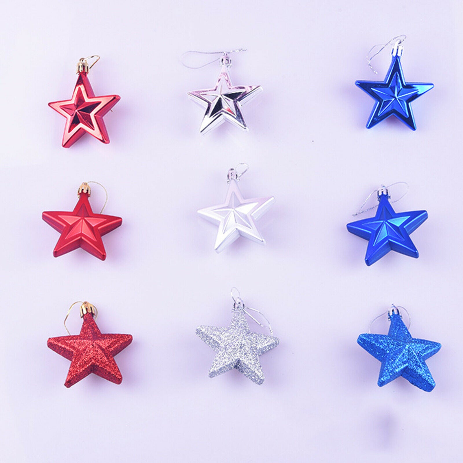 Hanging Star Ornament for Party Festival Photo Glitter DIY Decor Crafts