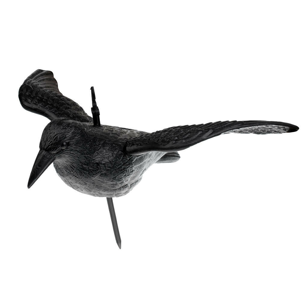 1 Pair Realistic Full Body Crow Raven Hunting Decoy Scarer Greenhand Gear
