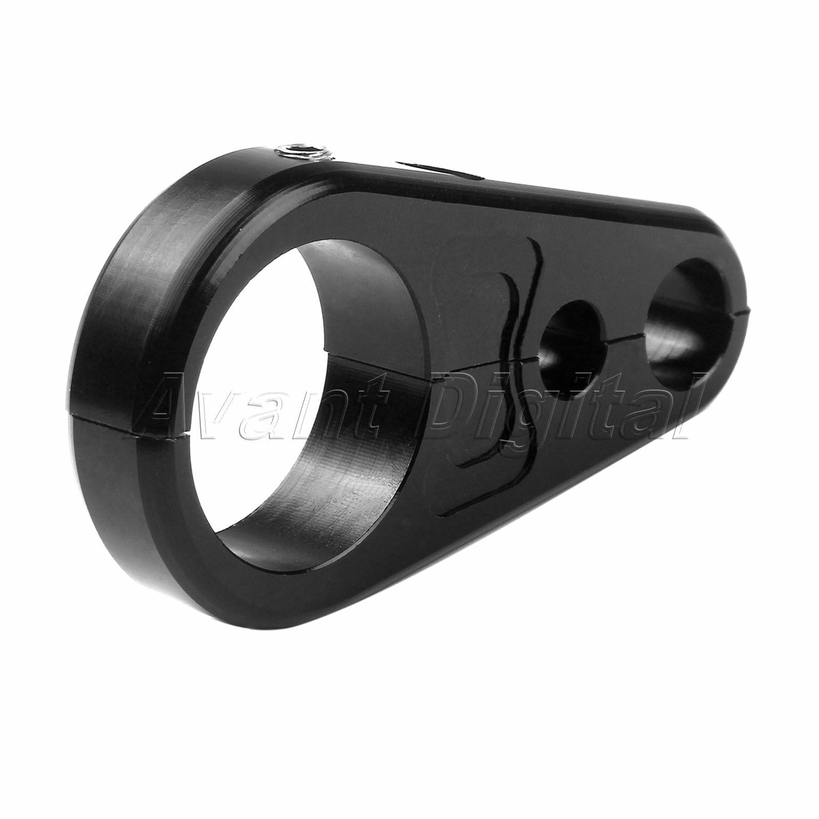 Motorcycle Bike 1" Handlebar CNC Brake Clutch Cable Wire Clamp Clip Organizer