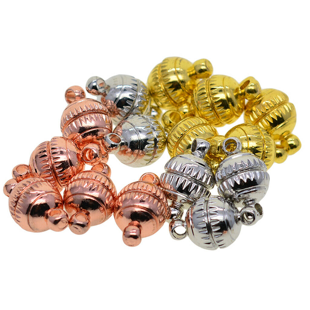 15x Brass Necklace Bracelet Engrave Round  Clasp 8mm For DIY Jewelry