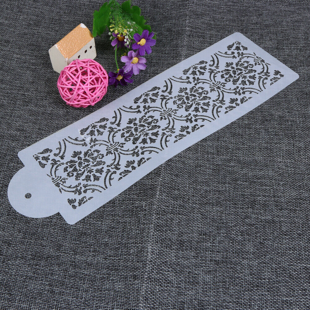 1pc Template Mold Baking Tool Lace Cake Cupcake Cookie Stencil Decor @