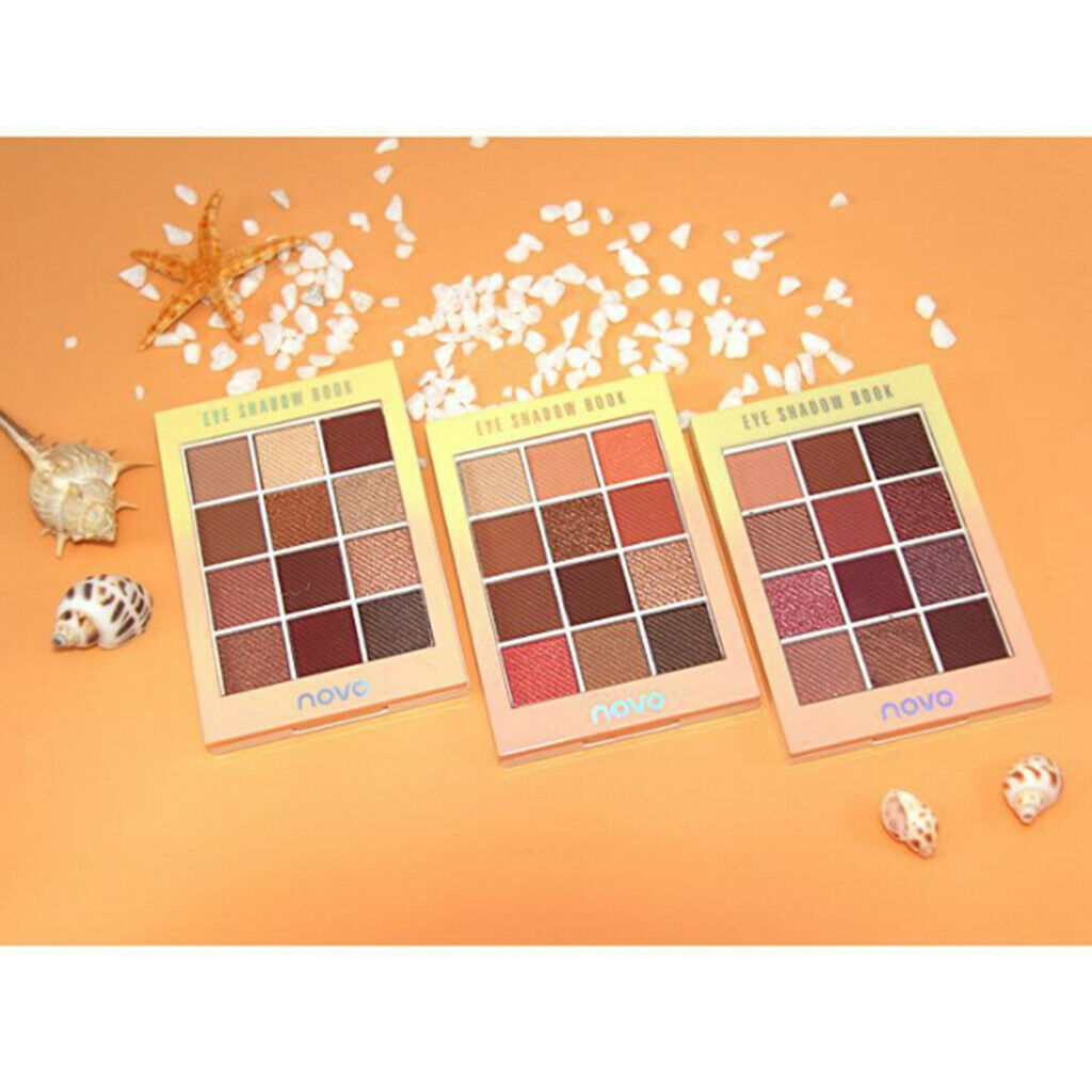 12 Color Matte Shimmer Eyeshadow Palette Waterproof Makeup Smoky Eye Shadow 03