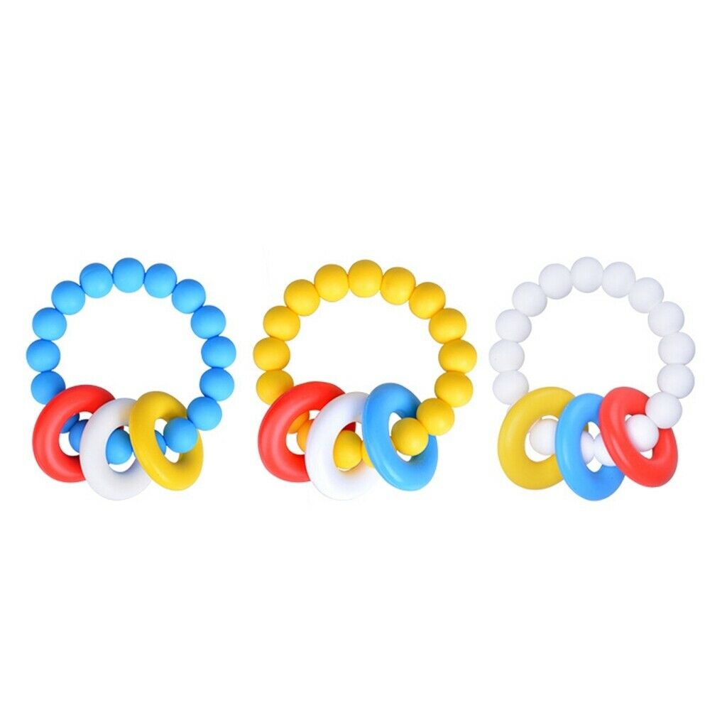 Baby Teething Toys BPA Free Children's Silicone Teething  Bracelet White