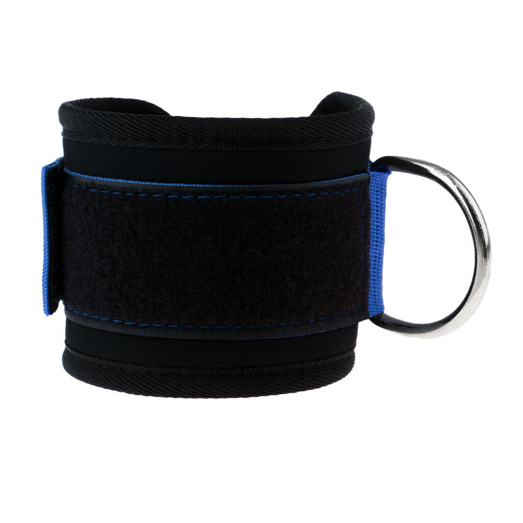Fitness Ankle Straps Strength Pull Exercise Training Anchor D-ring Blue