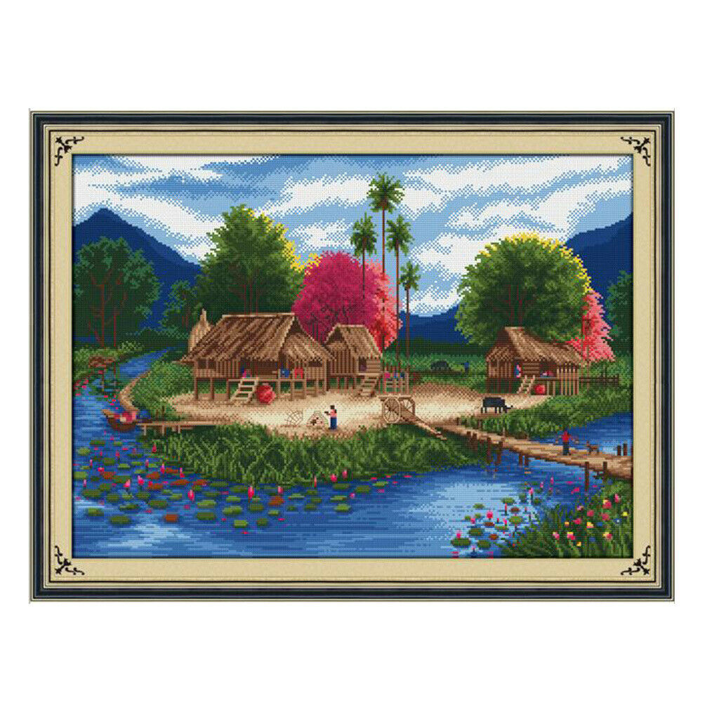 Landscape Pattern Counted Cross Stitch Kit with Thread And Instructions