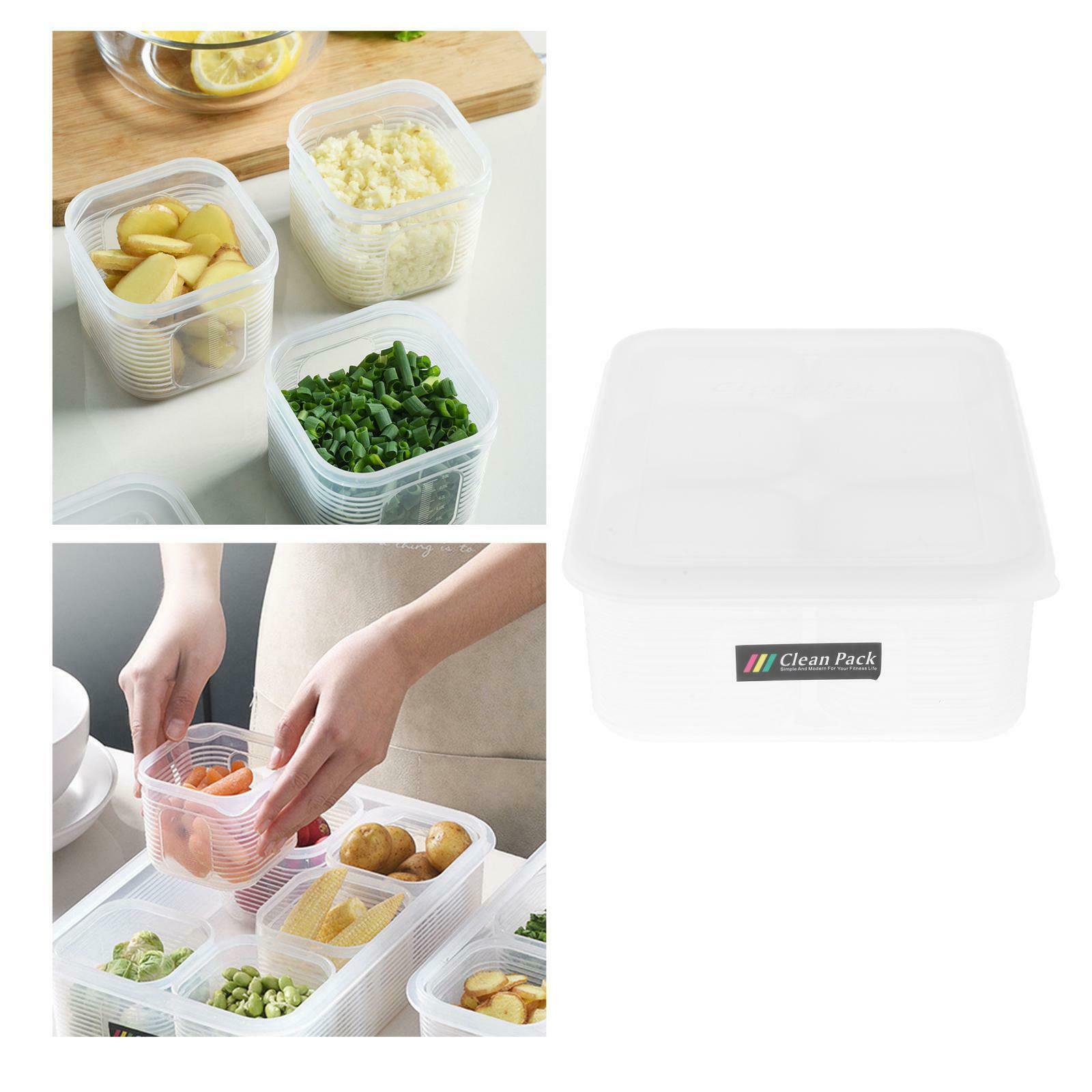 Set of 7 Food Storage Container with Lid for Pasta Eggs Kitchen Organization