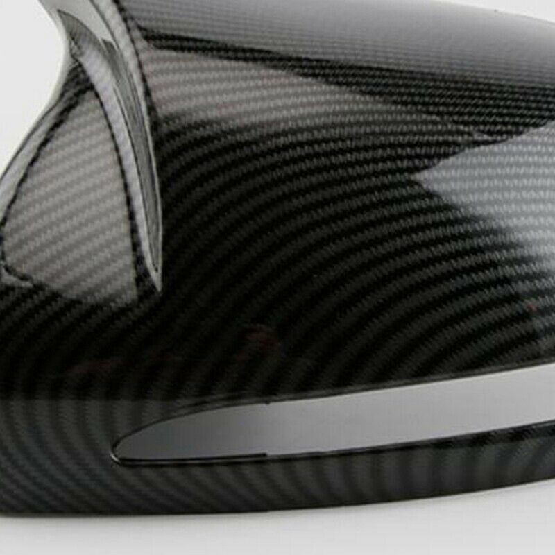 4X(1 Pair Carbon Fiber Car Rear View Mirror Cover Cap Accessories for MerceF8P5)