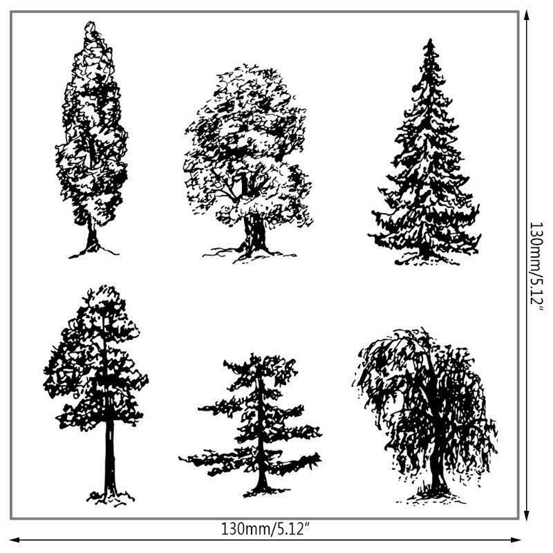 Lush Trees DIY Silicone Clear Stamp Seal Scrapbook Embossing Album Decor