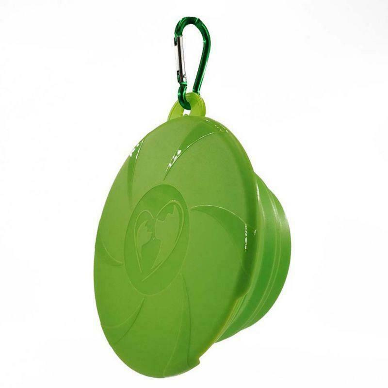 2pcs Silicone Pet Collapsible Folding Bowl with Lid Portable Dog Cat Water Bowls