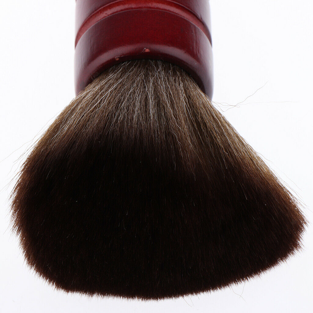 Large Hair Cutting Neck Duster Brush Professional Barber Natural Fiber Wooden