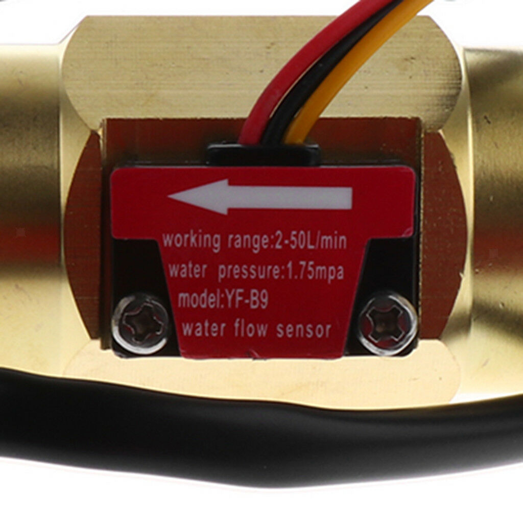 G3/4 Thread Hall Effect Liquid Water Flow Sensor Switch Flowmeter Fluidmeter