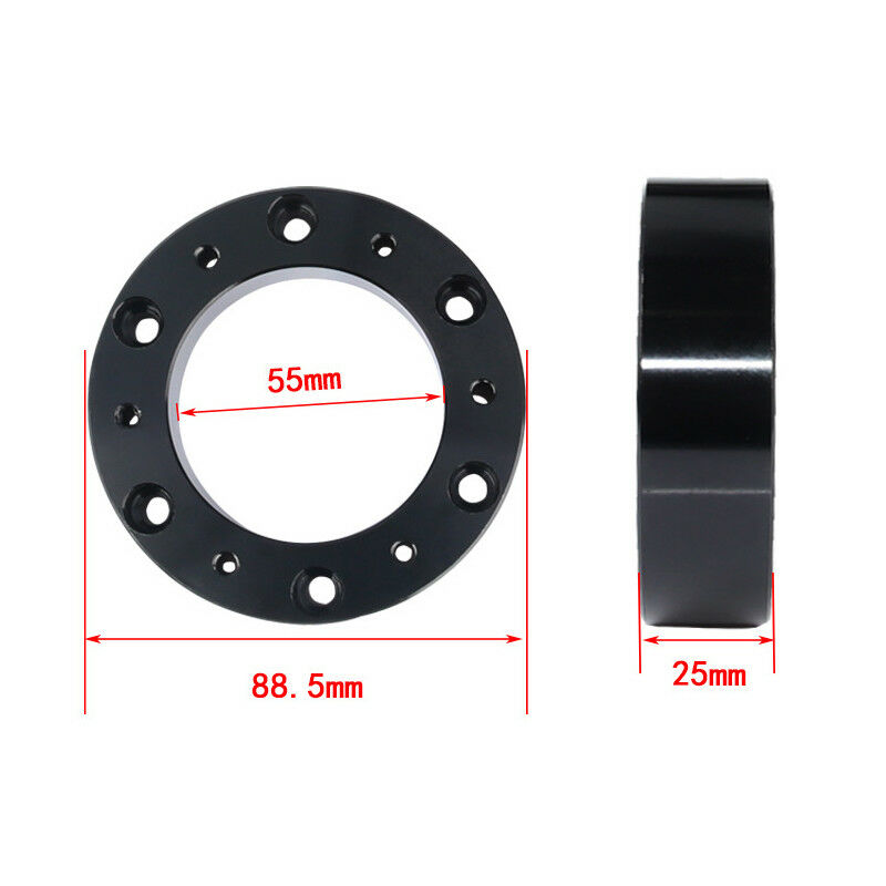 25mm Steering Wheel Pad Spacer Billet Hub Adapter Gasket 6 Bolts Allen Key Solid