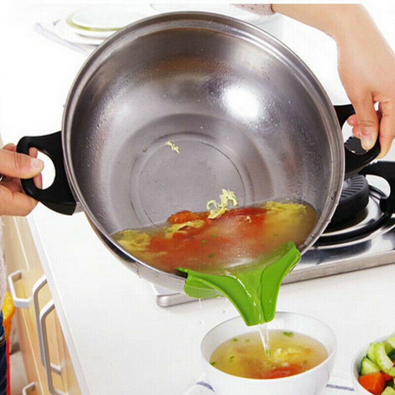 Anti-spill Drain Pans Round Rim Deflector Liquid Soup Diversion Mouth Bra.l8