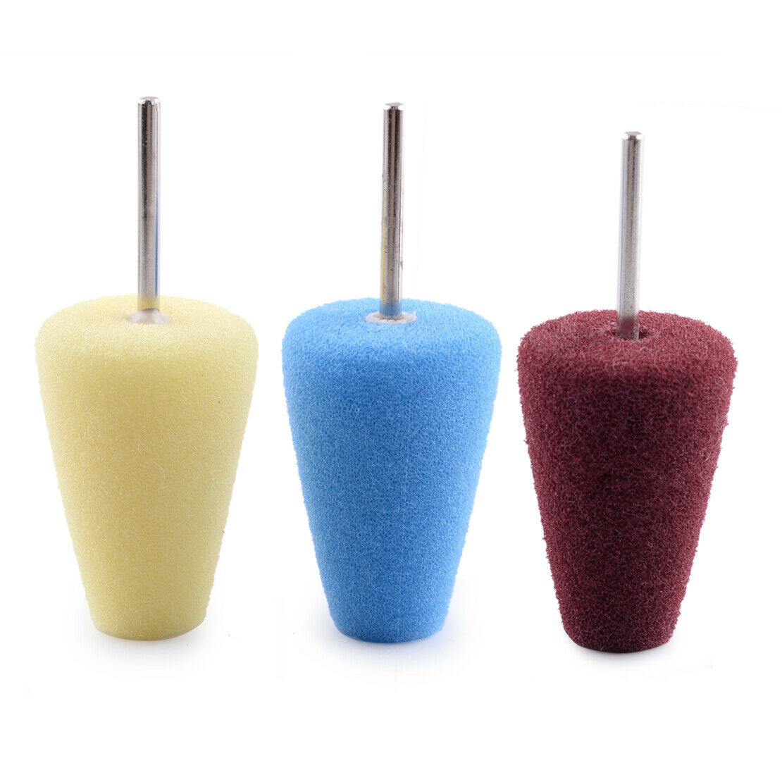 Kit Wheel Hub Buffing Pad Polishing Sponge Cone Ball Detail Cleaning Drill
