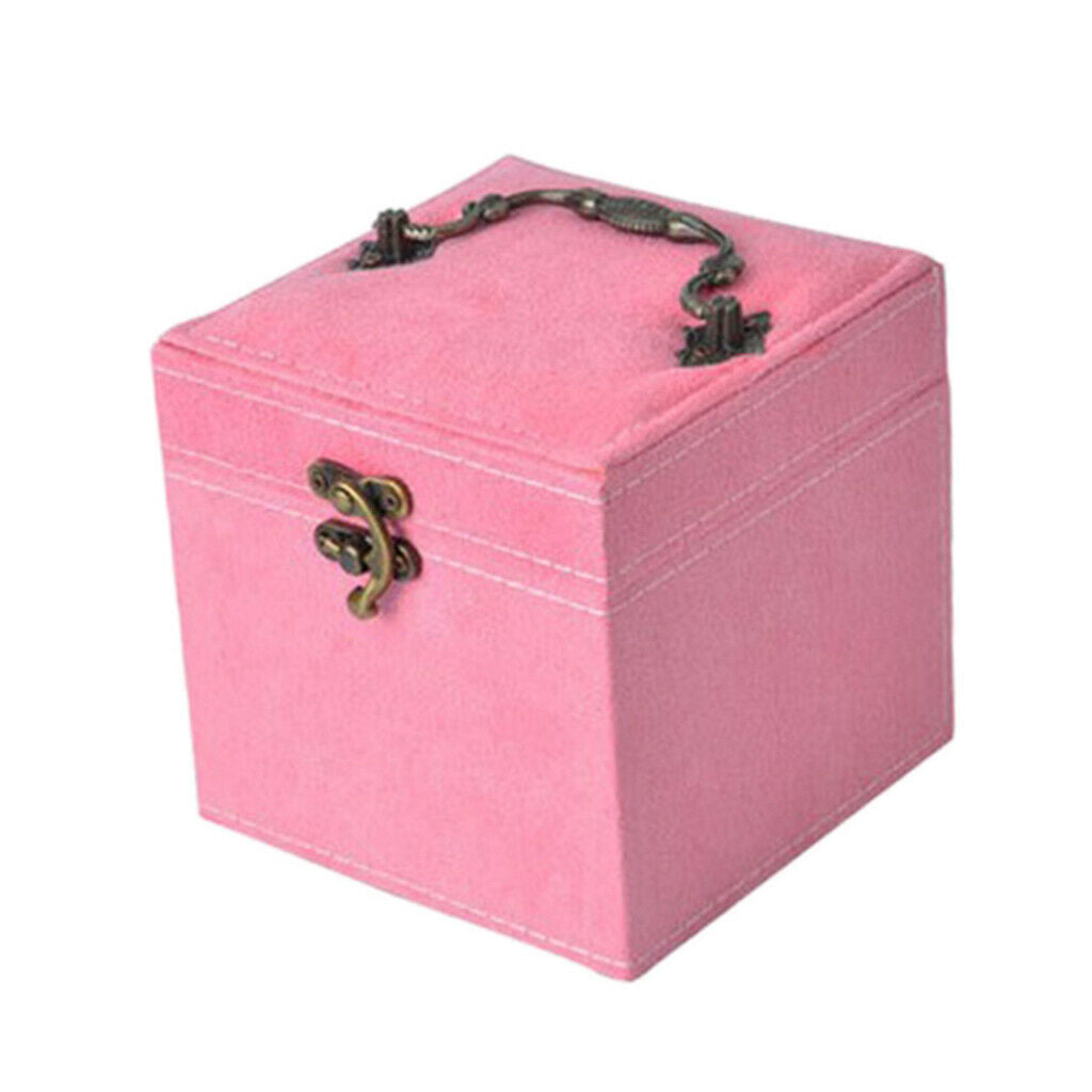 Luxurious Large Velvet Jewelry Box Case Storage Holders