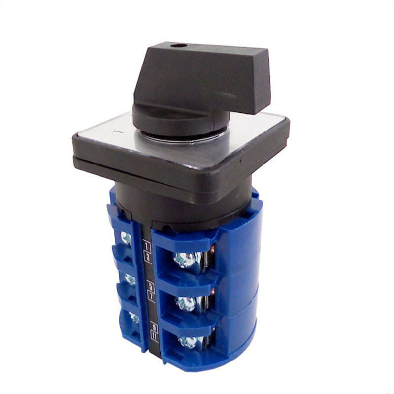 1PCS Changeover Switch 660V 125A 12 Screw Terminals 3 Positions(1-0-2) 3 Phase