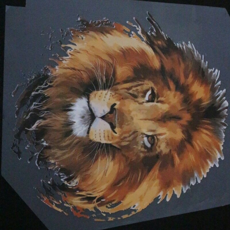 Lion Clothes Patches DIY Printing Iron On Appliques Heat Transfer Stickers Decor