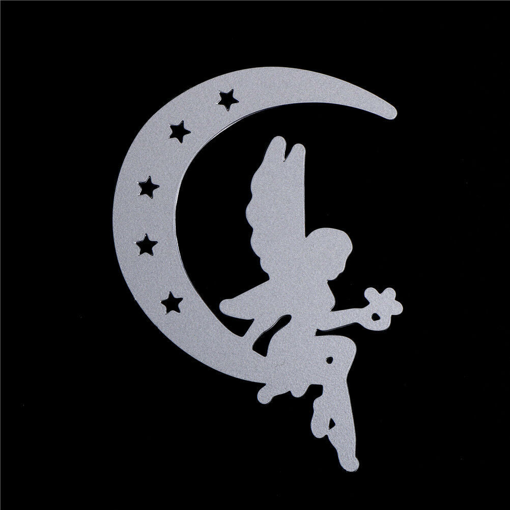 1pc moon Fairy Girl Scrapbook DIY album Card Metal Die Cut Stencil craft.l8