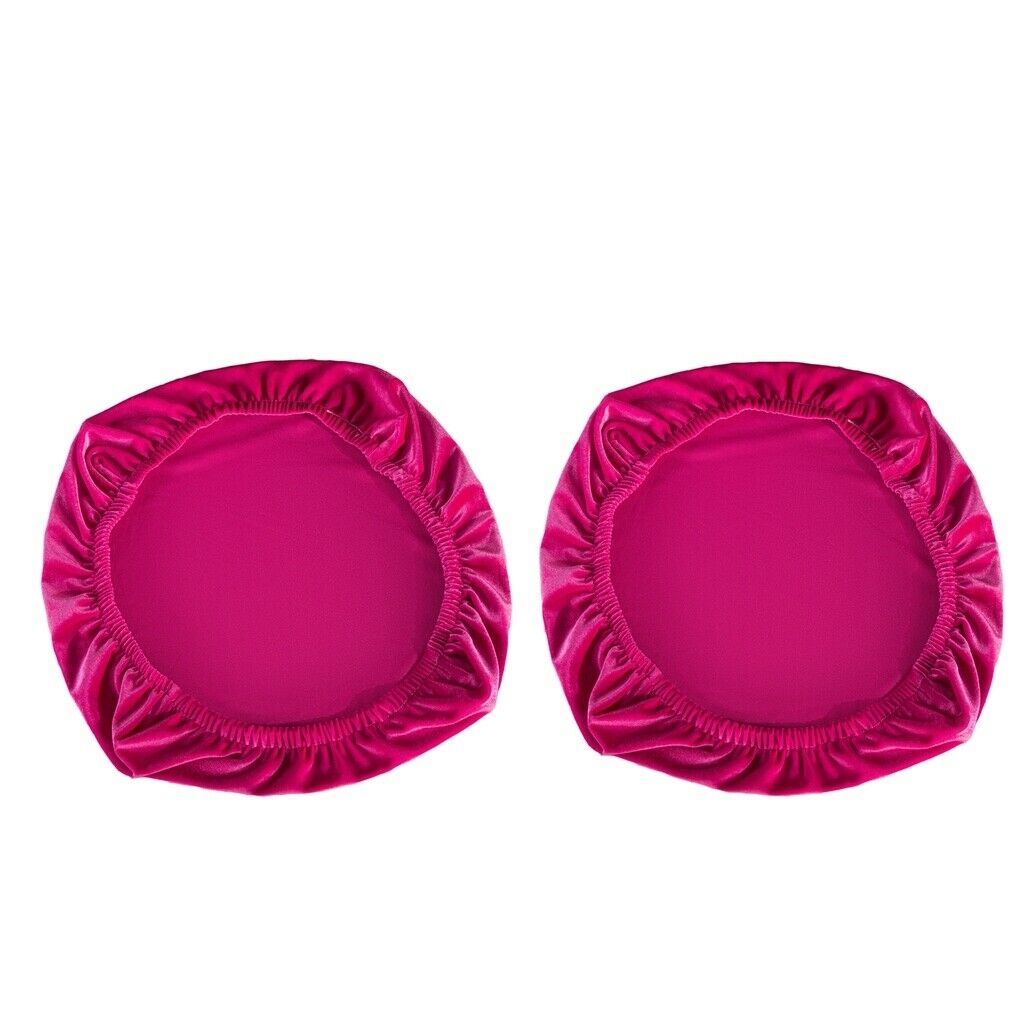 2Pieces Stretch Velvet Chair Covers Slipcovers Soft Cushion Decor Hot Pink