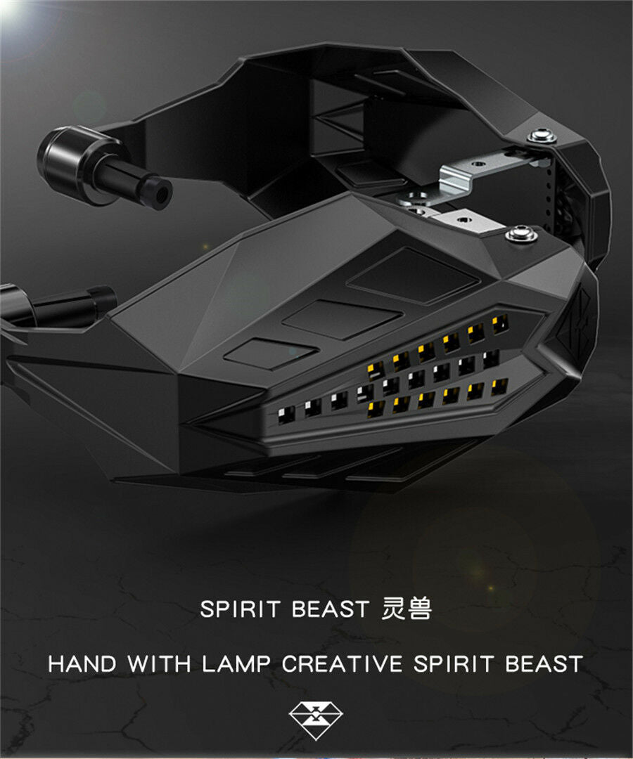 2PCS  Waterproof Windproof Motocross Grip Protection Windshield Hood LED light