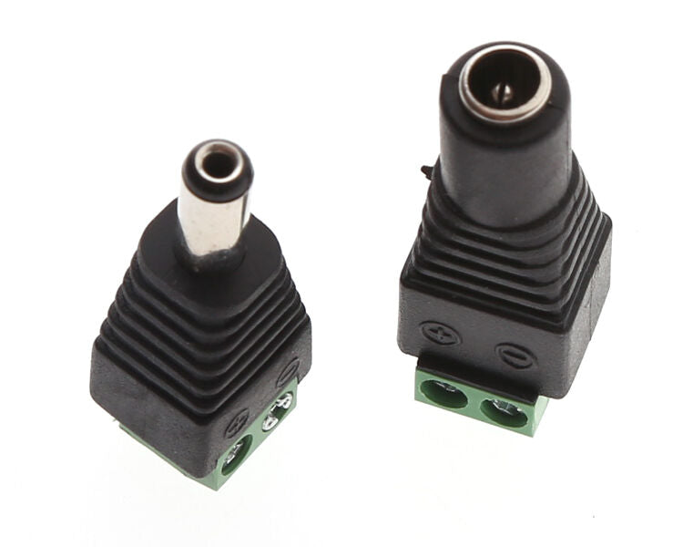 4X Male Female 2.1x5.5mm DC Power Plug Jack Adapter Wire Connector for CCT.l8