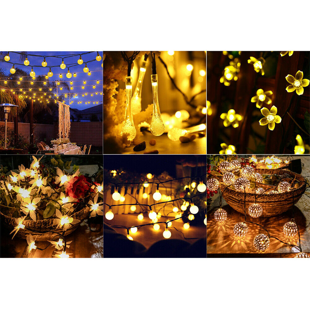 Fairy Wedding Party Garden Decor Solar Cherry  Flower XmasString Lights