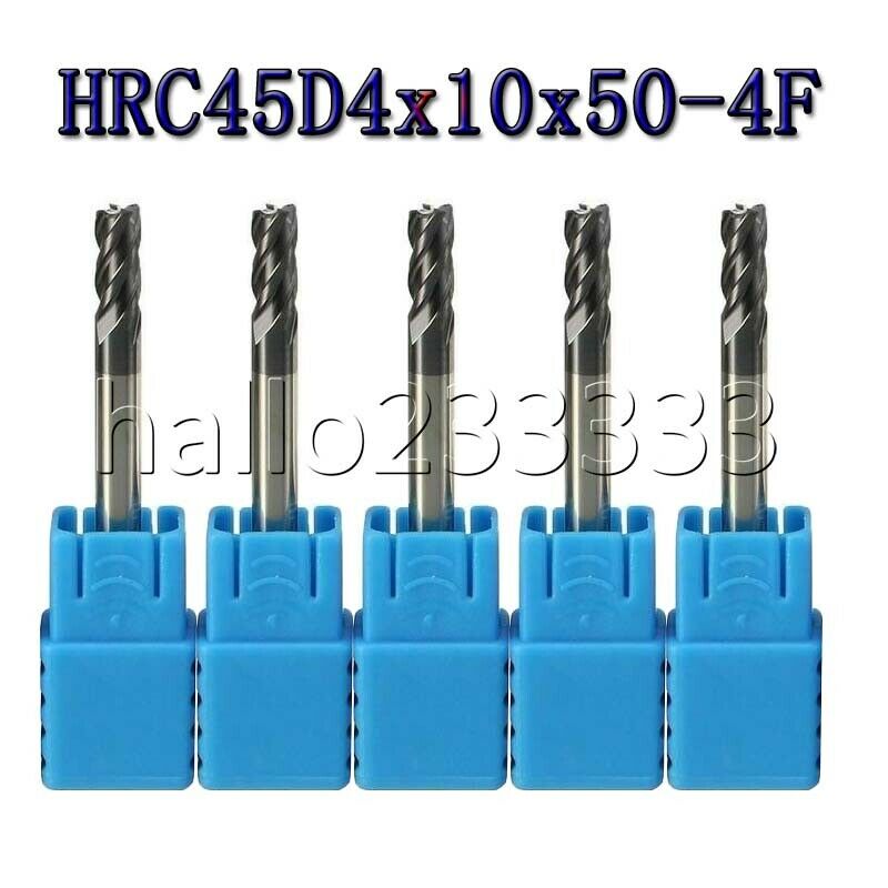 5PCS 4mm HRC50 HSS Straight Shank 4 Flute Tungsten steel cutter Cutter CNC Drill