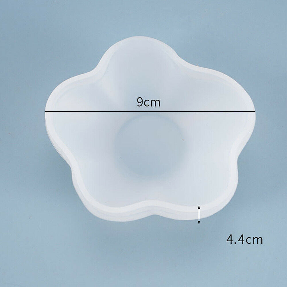 DIY Crystal Epoxy Silicone Mold Flower Petal Plate Dish Casting Making Mould