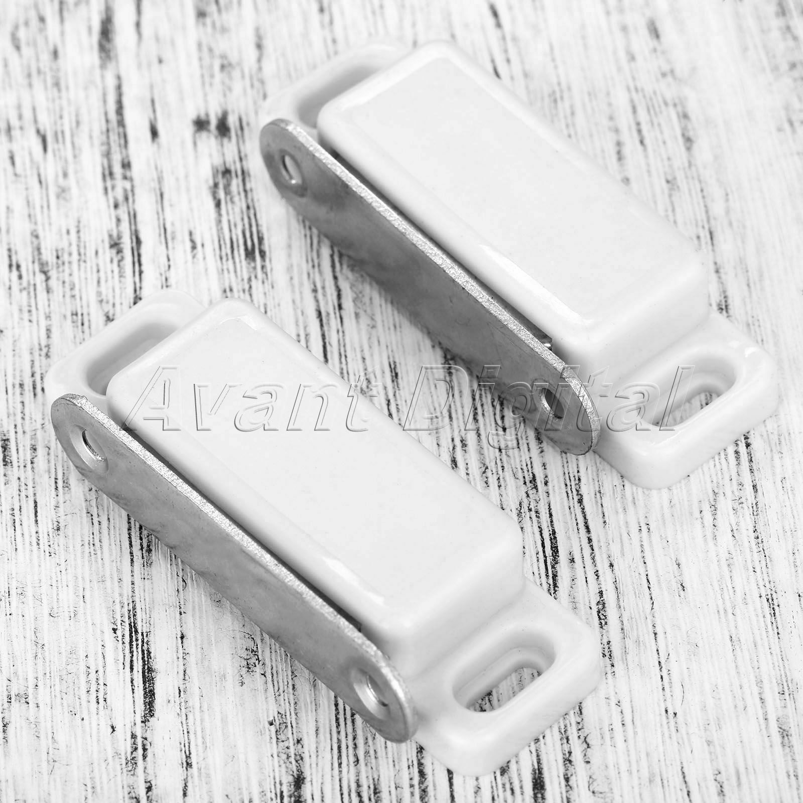 New 2x Magnetic Cupboard Door Catch Strong Furniture Cabinet Latches & Screws
