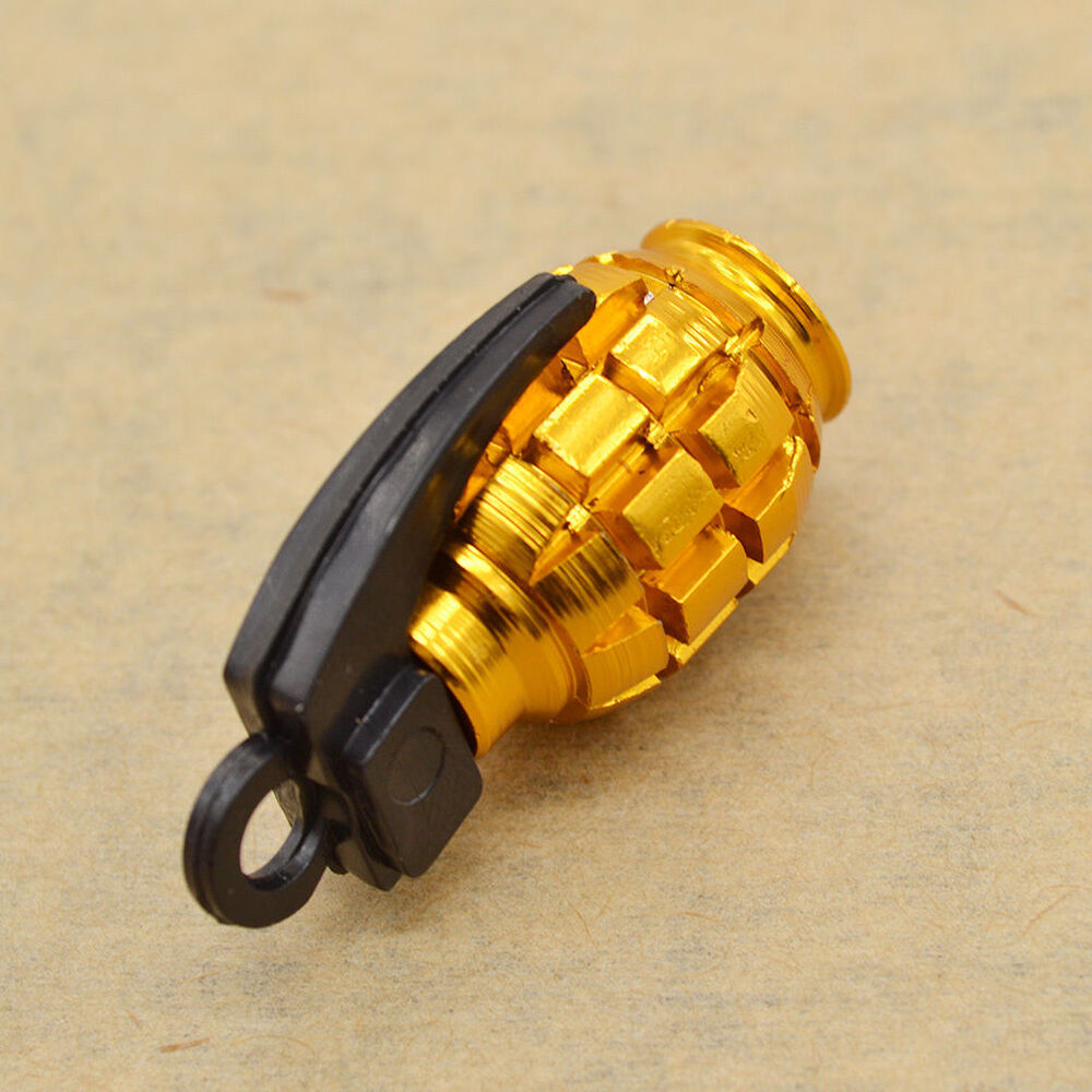 4Pcs Tire Wheel Rim Stem Air Valve Caps Cover Car Truck Bike SUV Grenade