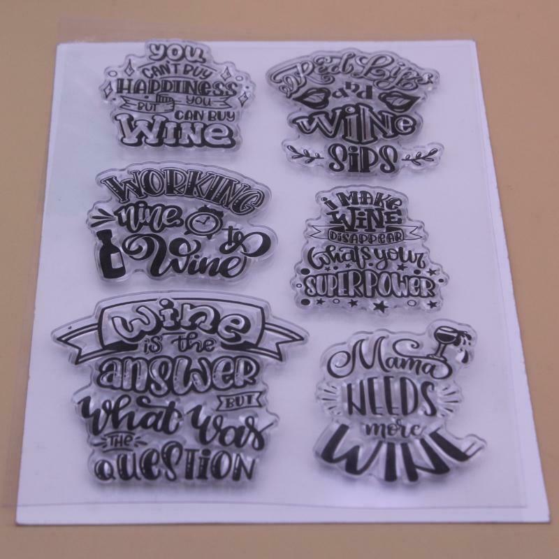Wine Silicone Clear Seal Stamp DIY Scrapbooking Embossing Photo Album Decorative