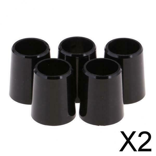 2X Replacement Golf Shaft Ferrules Adapter End Caps Black Accessories 0.370