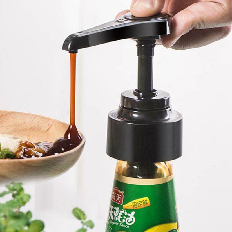 Syrup Bottle Pressure Nozzle Pump Head Squeezer Oyster Sauce Ketchup Dispensers